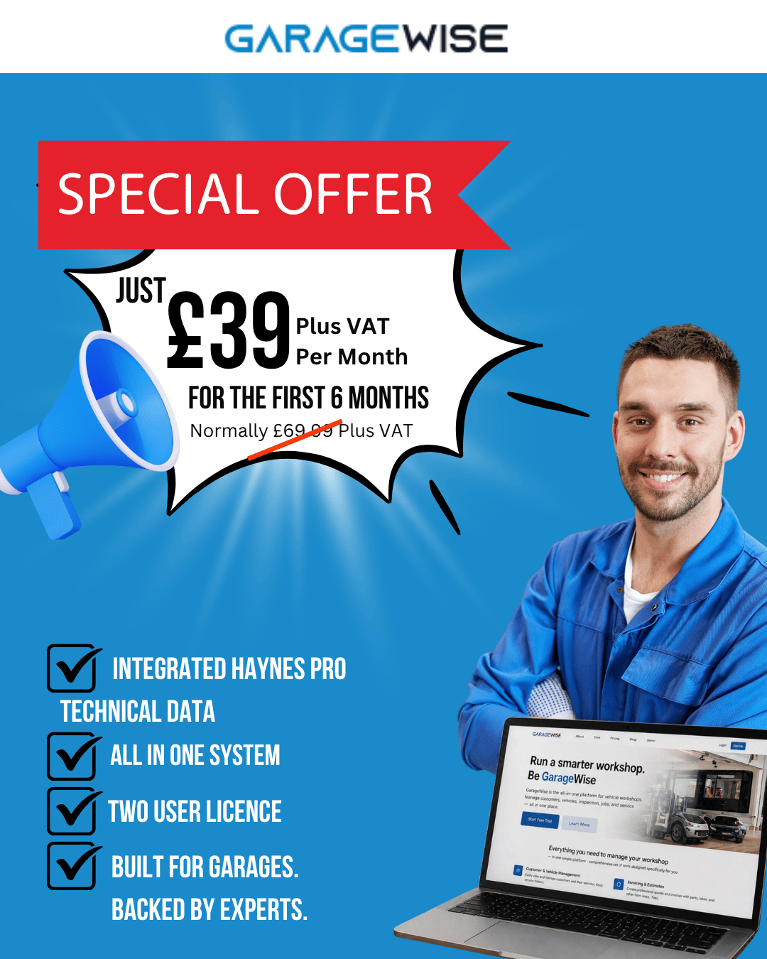 Special Offer - GarageWise with HaynesPro Technical Data for Just £39 per Month